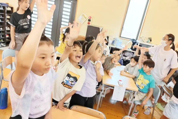 積極的に子どもたちが手を挙げる
